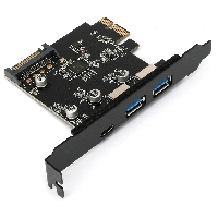  USB 3.0 Gembird SPCR-03   PCI-e, 2xUSB-A + 1xType-C