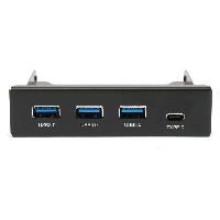  USB    Gembird FP3.5-USB3-3A1C , 3.5", 3xUSB-A 3.0 + 1xType-C