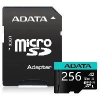   Micro-SD 256Gb Class 10, A-Data  UHS-I U3 AUSDX256GUI3V30SA2-RA1 Premier Pro + adapter