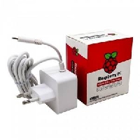   Raspberry Pi 4 Model B Official Power Supply Retail, White, 5.1V, 3A, Cable 1.5 m, USB Type  output jack, B (187-3413)