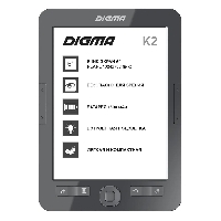   Digma K2 6" E-ink HD Pearl 758x1024 600MHz/4Gb/ microSDHC/ frontlight - K2G