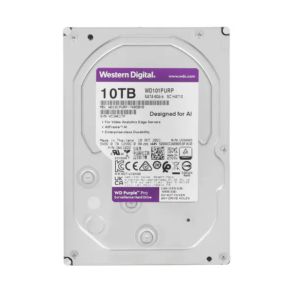 Жесткий диск SATA-III 10Tb WD Purple Pro WD101PURP (7200rpm) 256Mb 3.5"