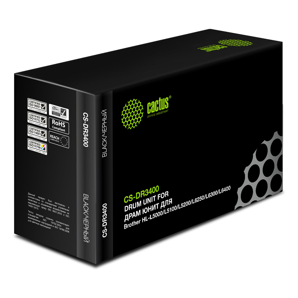 - Brother DR-3400  HL-L5000/ 5100/ 5200/ 6250/ 6300/ 6400, 30K, Cactus CS-DR3400 