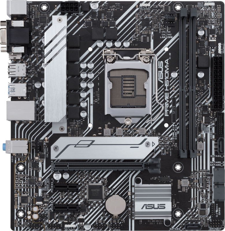 Материнская плата Socket-1200 Asus PRIME H510M-K Soc-1200 Intel H510 2xDDR4 mATX AC`97 8ch(7.1) GbLAN+VGA+HDMI