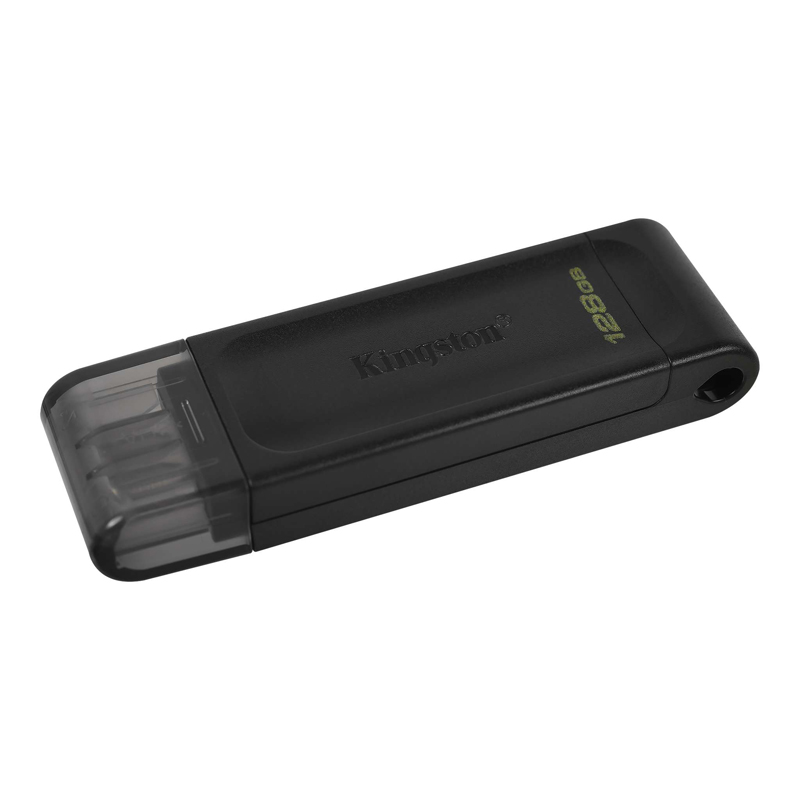 Флеш диск 128GB USB 3.2 Kingston DataTraveler 70 Type-C , Gen.1 DT70/128GB  черный
