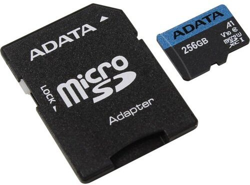   Micro-SD 256Gb Class 10, A-Data  AUSDX256GUICL10A1-RA1 Premier Pro + adapter