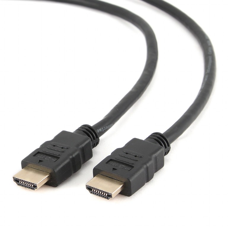 Кабель HDMI Cablexpert CC-HDMI4-1M,  v2.0,  19M/19M,  1м,  черный,  позол.разъемы,  экран,  пакет