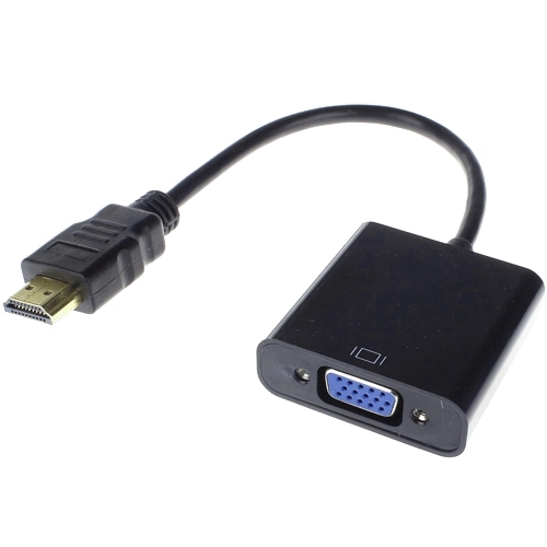 Переходник HDMI-VGA Cablexpert A-HDMI-VGA-04 19M/15F, провод 15см