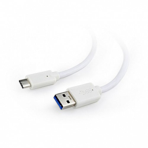 Дата-кабель USB-Type-C Cablexpert CCP-USB3-AMCM-1M-W Длина 1м, Цвет белый, Интерфейс USB 3.0, Максимальная сила тока 3А