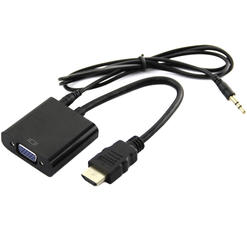Переходник HDMI-VGA Cablexpert A-HDMI-VGA-03  19M/15F, длина 15см, Jack3.5 аудиовыход