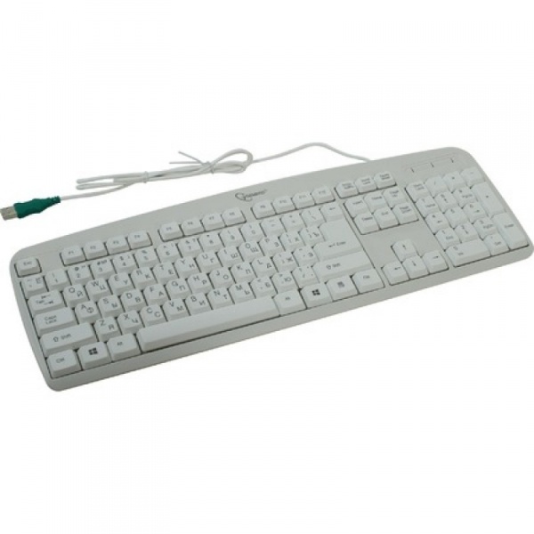 Клавиатура Gembird KB-8355U, USB, бежевый лазерная гравировка символов