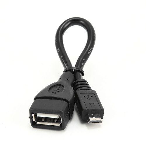 Дата-кабель USB Cablexpert A-OTG-AFBM-001 USBAF/MicroBM, 0.15м,  пакет