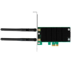 Сетевая карта беспроводная (PCI-E) TP-LINK Archer T4E двухдиапазонный адаптер WiFi 5 ГГц, 2.4 ГГц 867 Мбит / сек Wireless AC Dual Band , 2 антенны MIMO, Adapter (Wireless Client), Infrastructure