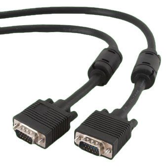 Кабель VGA Premium Cablexpert CC-PPVGA-15M, 15M/15M, 15м, тройной экран, феррит.кольца, пакет