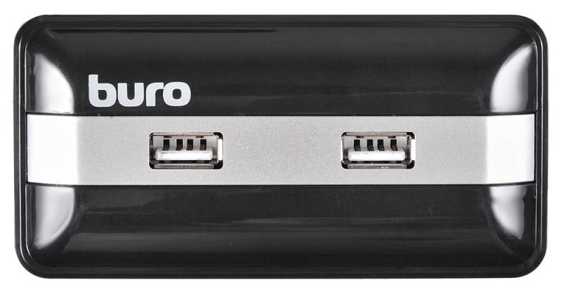 Концентратор USB 2.0 7 портов BURO BU-HUB7-U2.0 7порт. черный