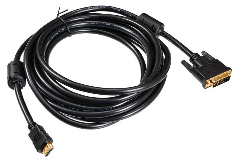  HDMI (m)/DVI-D (m) 5. Buro    ,   (HDMI-19M-DVI-D-5M)