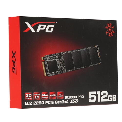 Твердотельный накопитель SSD M.2 512GB A-Data PCI-E x4 512Gb ASX6000PNP-512GT-C XPG SX6000 Pro M.2 2280