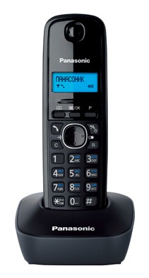 Телефон беспроводной Panasonic KX-TG 1611RUH (серый, Caller ID, телефонный справочник: 50 записей, русскоязычное меню, до 170 часов в режиме ожидания)