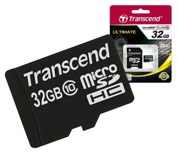 Карта памяти Micro-SD 32Gb Class 10, Transcend TS32GUSD300S