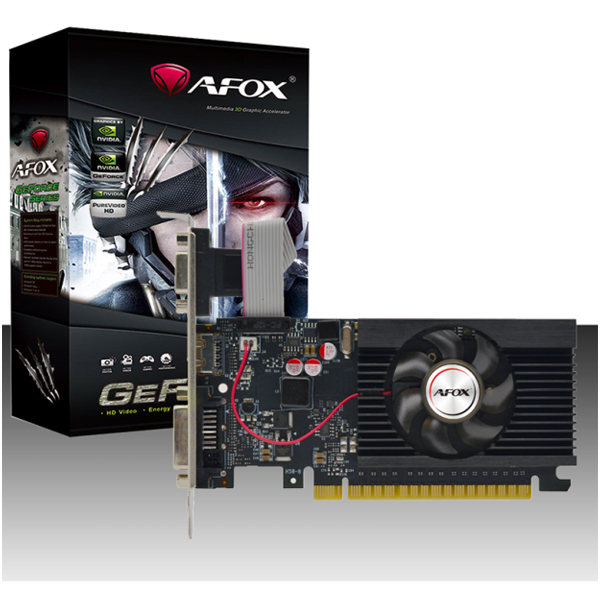 Видеокарта PCI-E 1Gb GeForce GT730 Afox  GDDR3 128bit DVI HDMI (AF730-1024D3L3-V3