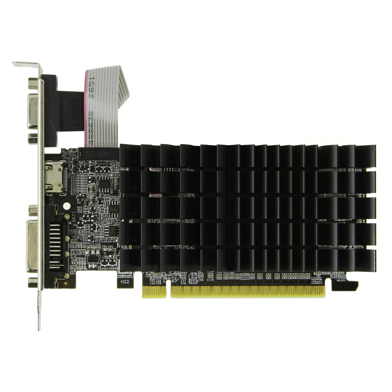 Видеокарта PCI-E 1Gb GeForce GF210 Afox DDR3 64BITDVI HDMI VGA (AF210-1024D3L5-V2) RTL