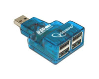Концентратор USB 2.0 4 порта, GEMBIRD UHB-CN224, мини, для ноута,блистер