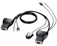 Переключатель на 2 рабочих места D-Link Pro Connect 2-port KVM Switch электронный USB (KVM-221)