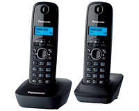 Телефон беспроводной Panasonic KX-TG 1612RUH (серый, 2 трубки, Caller ID, телефонный справочник: 50 записей, русскоязычное меню, до 170 часов в режиме ожидания)