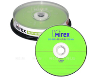 Диск DVD-RW 4.7GB 4x Mirex (10 шт в упаковке) (UL130032A4L)