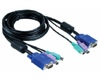 Кабель интерфейсный  D-Link DKVM-CB5 Products, PS/ 2 keyb. cable, PS/ 2 mouse cable, monitor cable 5м