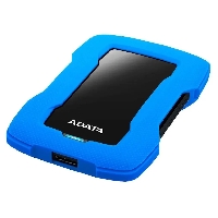   USB3.2 2Tb A-Data AHD330-2TU31-CBL HD330(Blue), Silicone, USB 3.2 Gen1, 133x89x16mm, 190g
