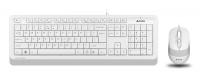 Клавиатура + мышь A4TECH Fstyler F1010 белый/серый USB