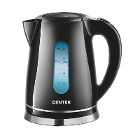 Чайник Centek CT-0043 Цвет черный, объем 2л, мощность 2200Вт, тип нагревательного элемента закрытая спираль, автоматическое отключение при отсутствии воды, подсветка, материал корпуса пластик