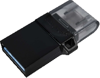 Флеш диск 128GB USB 3.0 Kingston DataTraveler microDuo 3 G2 DTDUO3G2/128GB USB3.0 черный