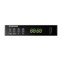 Цифровой ресивер DVB-T2 Starwind CT-220 DVB-T, DVB-T2, DVB-C, HDMI, USB,  Wi-Fi (требуется адаптер), TimeShift, пластиковый корпус