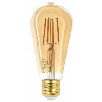 Лампа светодиодная ЭРА F-LED F-LED ST64-7W-824-E27 spiral gold  ЭРА (филамент, спир зол, 7Вт, тепл, E27)