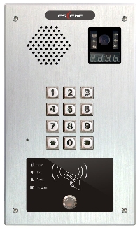 Домофон IP Escene IV720RT-01 видеодомофон, LED дисплей, 4 SIP- аккаунта, одна клавиша + RFID- считыватель карт, 2xRJ45, PoE, IP54/IP65