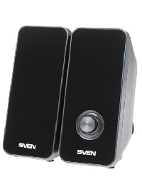 Колонки SVEN 2.0 325 Цвет черный, мощность 2х3Вт, диапозон частот 80-20000Hz, регулятор громкости, аудиовход jack3.5mm, материал корпуса пластик, питание USB