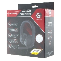 Наушники+микрофон Gembird MHS-G220  код "Printbar", черный, soft touch,регулировка громкости, каб 2м