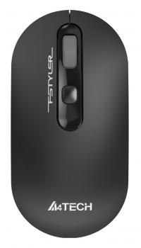 Мышь беспроводная A4 Tech Fstyler FG20 серый, оптическая, разрешение сенсора 2000dpi, для ноутбука,, кнопок: 4, подходит для правой и левой руки (FG20 GREY)