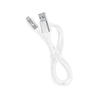 Дата-кабель USB-microUSB Smartbuy iK-12ERG white Длина 1м, Цвет белый, резиновая оплетка, Интерфейс USB 2.0, Максимальная сила тока 2А