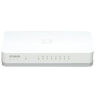 Коммутатор  8TP D-Link DGS-1008A/C1A 10/100/1000Mbps, Stand-alone Unmanaged Gigabit Switch, Auto-sensing, Small Plastic Case, (Green Ethernet)