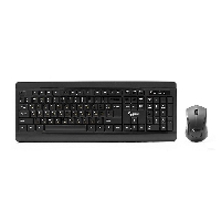 Клавиатура + мышь Gembird KBS-8001, 2.4ГГц, черный, 104 клавиши+2 кнопки+колесо кнопка, 1000 DPI, батарейки в комплекте