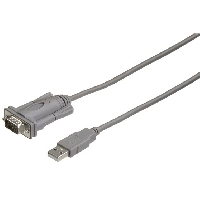 Переходник USB - COM Hama 00053325 USB A(m) COM 9pin (m) 1.8м серый