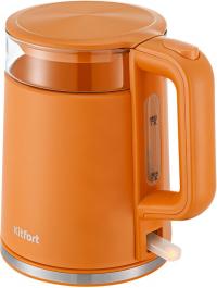 Чайник Kitfort КТ-6124-4 Цвет оранжевый, объем 1.2л, мощность 2200Вт, тип нагревательного элемента закрытая спираль, автоматическое отключение при отсутствии воды, контроллер STRIX, материал корпуса пластик