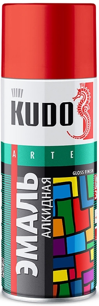 Эмаль аэрозоль KUDO универсал красно-коричневая 520мл (KU-1024)