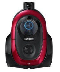 Пылесос Samsung SC-18M2130SR Цвет красный/черный, мощность 1800Вт, мощность всасывания 380Вт, телескопическая  трубка, пылесборник объемом 1.5л, турбина Anti-tangle, фильтр губчатый, длина шнура 6м