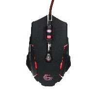 Мышь игровая Gembird MG-600, USB, код "Survarium", 5кнопок+колесо-кнопка+ кнопка огонь, 3200 DPI, подсветка 4 цвета, программное обеспечение, кабель тканевый 1.8м