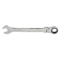 Ключ комбинированный трещоточный 19мм, CrV, шарнирный, зерк.хром 14871