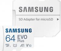 Карта памяти Micro-SD 64Gb Class 10, Samsung EVO Plus MB-MC64KA/EU